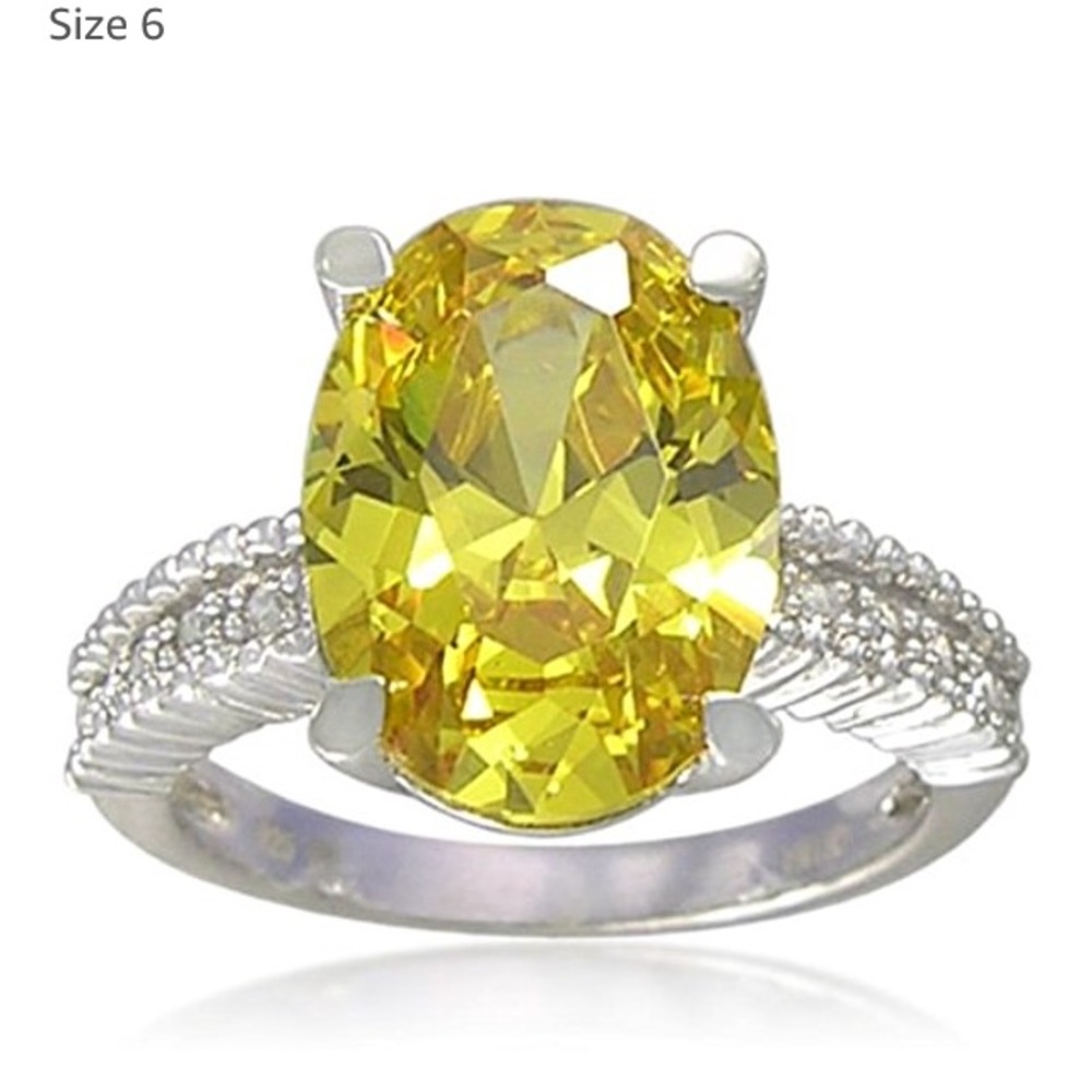 Yellow topaz 925fp ring